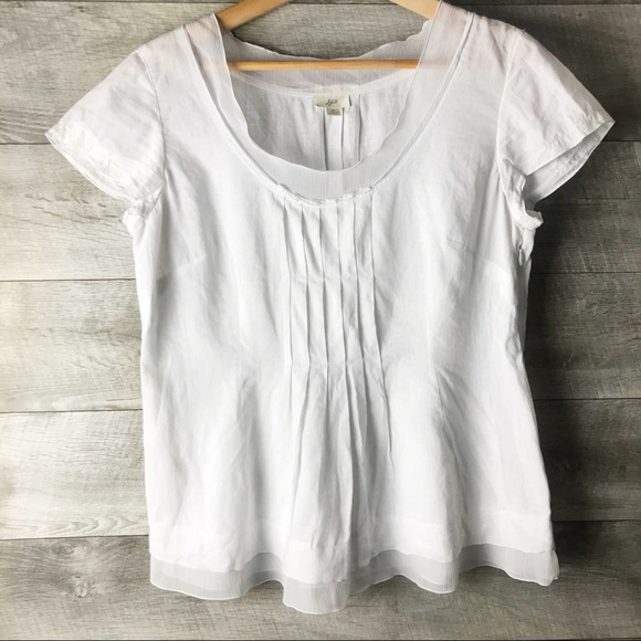J. Jill Tops - J.Jill pleated front short sleeve tee shirt blouse